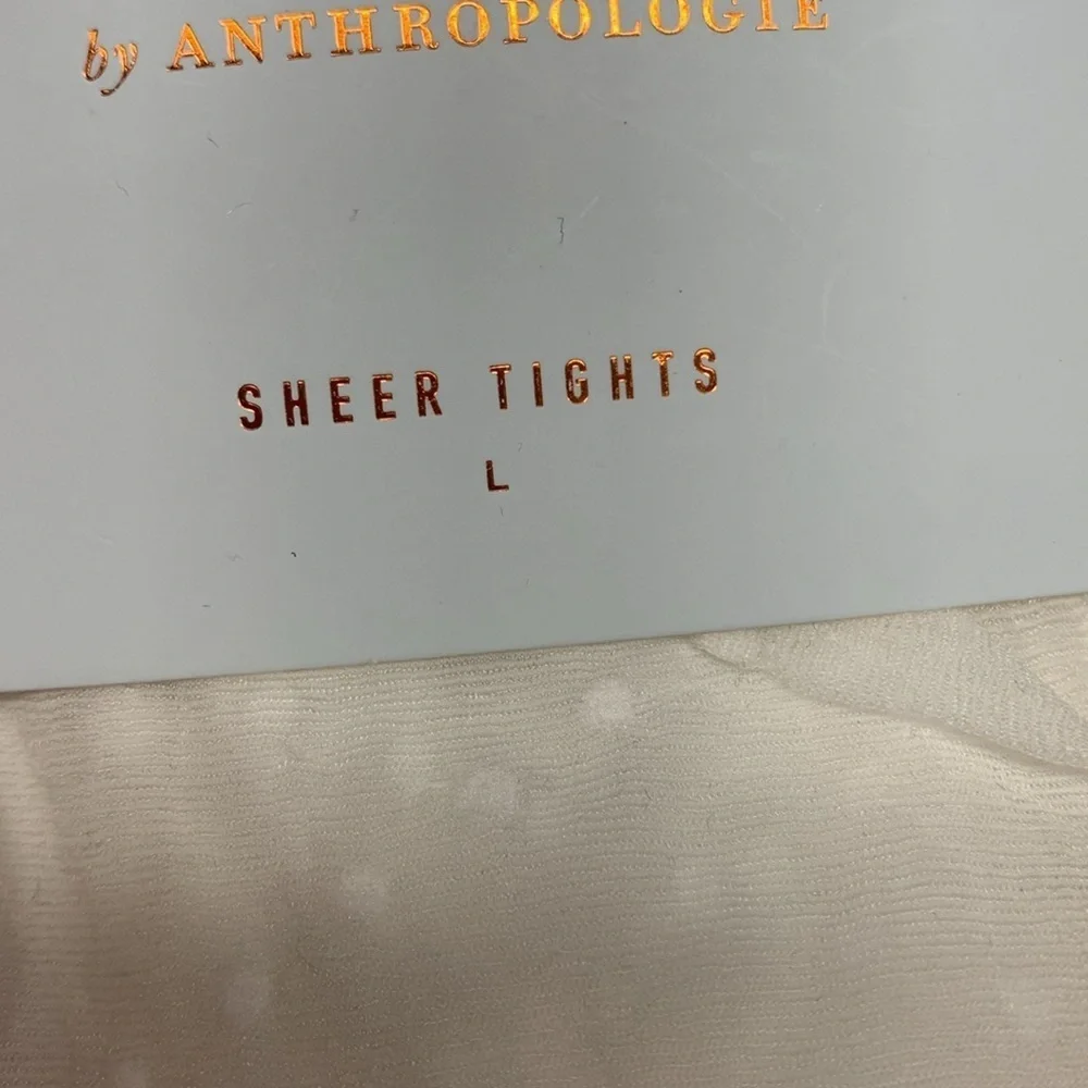 Anthropologie Swiss dot tights size large new in package